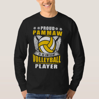 Proud Pammaw Of An Awesome Volleyball Player Volle T-Shirt