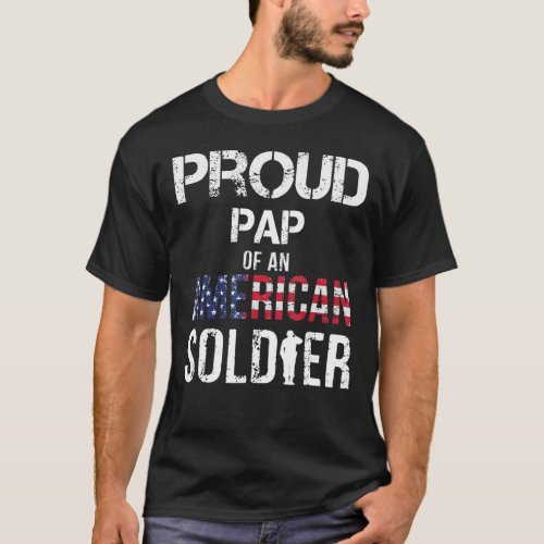  Proud Pap Of A Soldier Shirt Army Family Gift