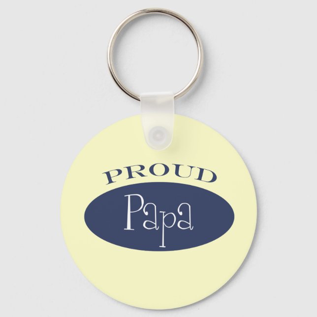 proud papa keychain (Front)