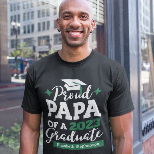 Proud Papa of a 2023 graduate family matching T_Shirt