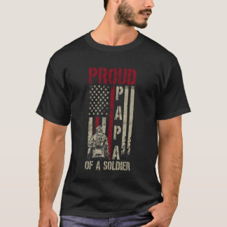 Proud Papa of A Soldier Papa Military Papa Grandpa T-Shirt