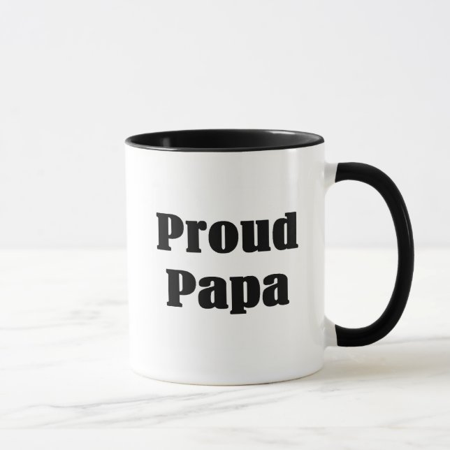 Proud Papa T-shirts and Gifts. Mug (Right)