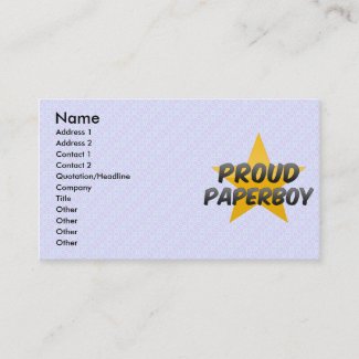 Proud Paperboy Business Card