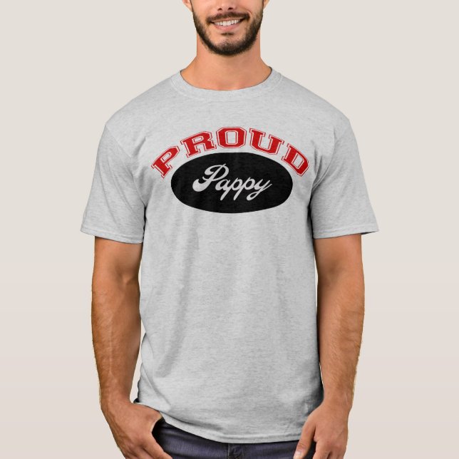 Proud Pappy (Red and Black) T-Shirt (Front)