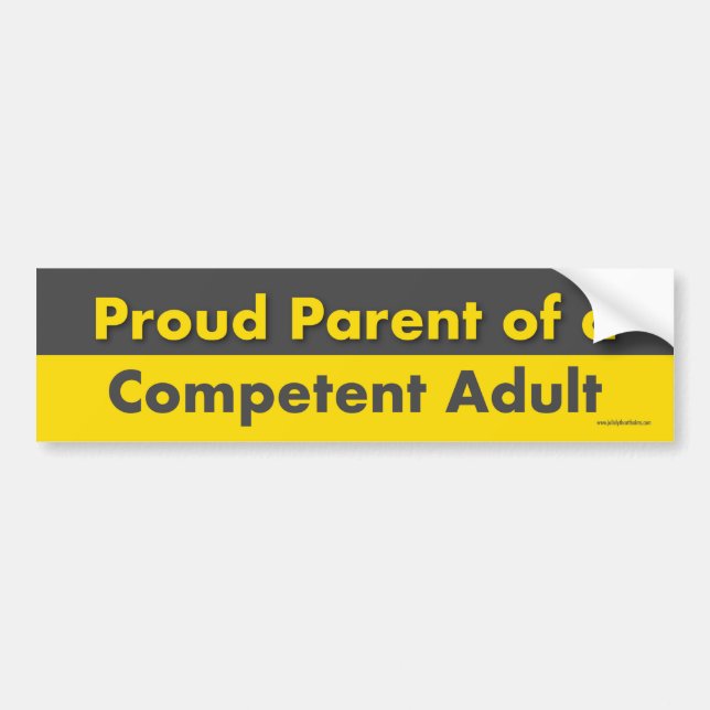 Proud Parent Bumper Sticker (Front)