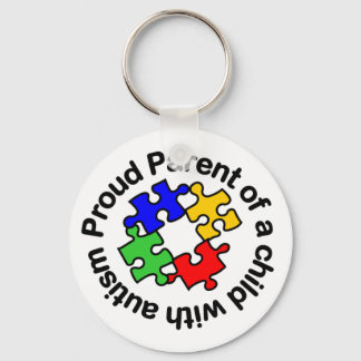Proud Parent Child w/autism Keychain