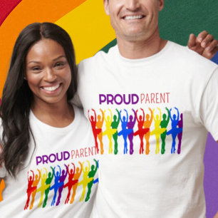 Proud PARENT Mixed Gender Pride Ballet Silhouettes T-Shirt