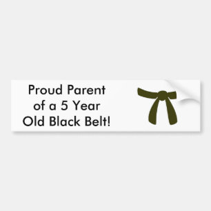 Proud Parent of a 5 Year Old Black ... Bumper Sticker