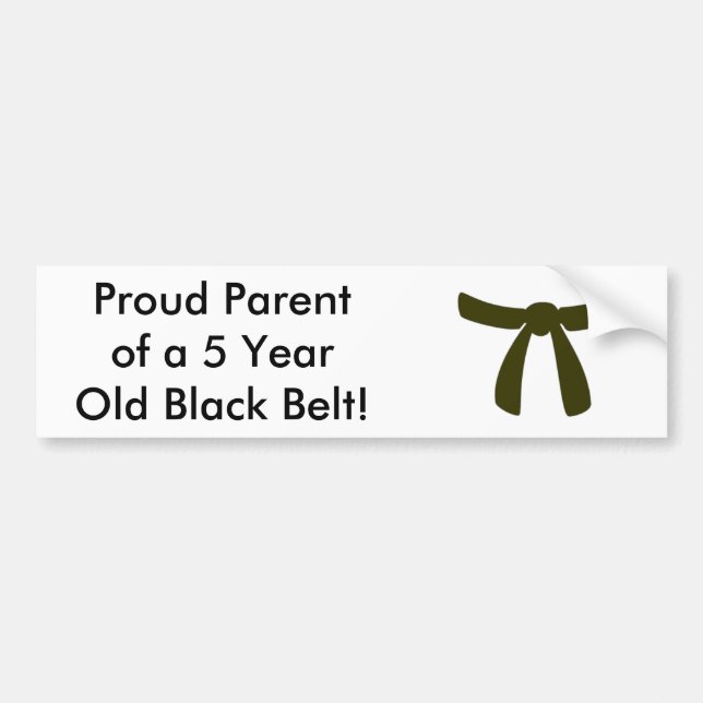 Proud Parent of a 5 Year Old Black ... Bumper Sticker (Front)