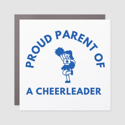 Proud Parent of a Cheerleader _ Blue Design  Car Magnet