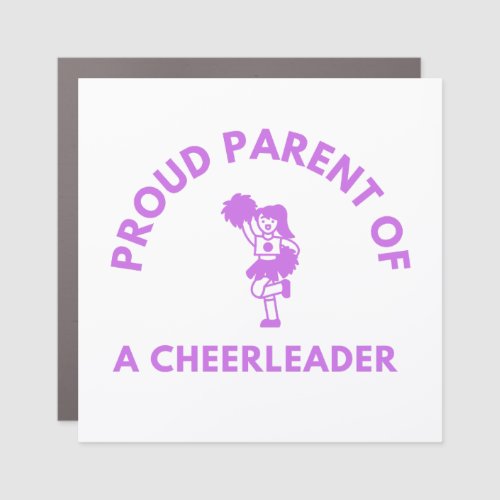 Proud Parent of a Cheerleader _ Purple Design  Car Magnet