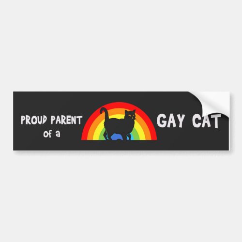 Proud Parent of a Gay Cat Bumper Sticker