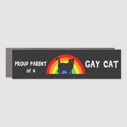 Proud Parent of a Gay Cat Bumper Sticker Car Magnet