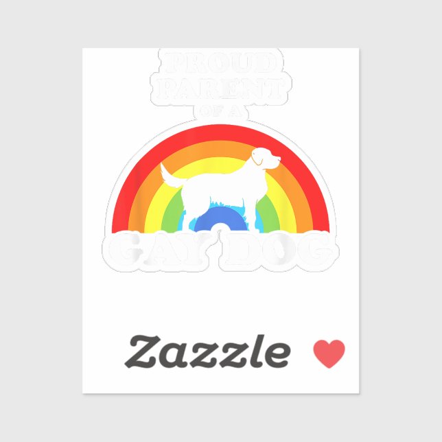 Proud Parent Of A Gay Dog - LGBT Dogs Pride  Sticker (Sheet)