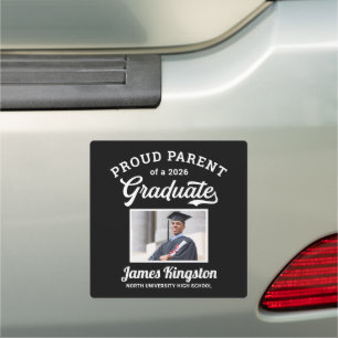 Proud Parent of a Graduate Photo Car Magnet