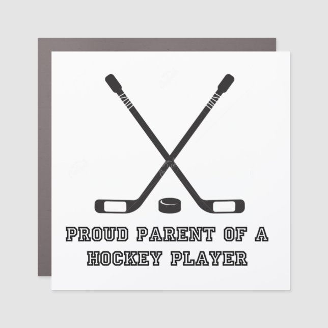 Proud Parent of a Hockey Player Car Magnet (Front)