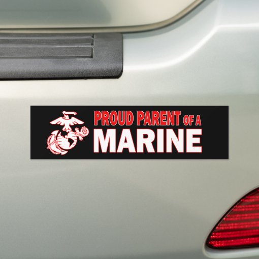 Proud Parent of a US Marine Bumper Sticker | Zazzle