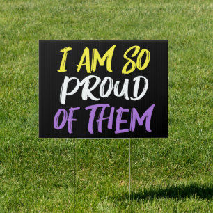 Proud Parent of Nonbinary Child Yard Sign