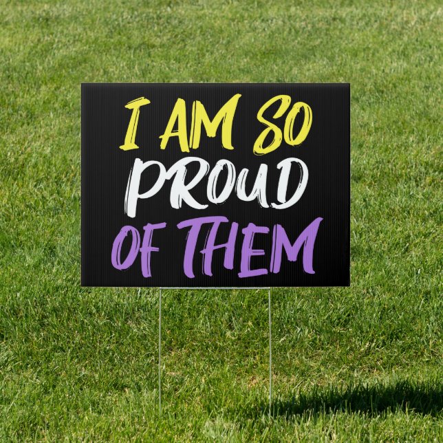 Proud Parent of Nonbinary Child Yard Sign (Insitu)