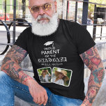 Proud Parent of the Graduate Graduation T-Shirt<br><div class="desc">Show your support at your son or daughters graduation day/party with this keepsake personalized t-shirt. Design features 2 photographs of your choice and the text 'Proud Parent of the Graduate'. Their name,  place of study and class year.</div>