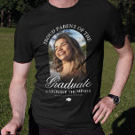 Proud Parent of the Graduate Photo T-Shirt<br><div class="desc">Personalized parent graduation t-shirt featuring a large arch picture of the graduate,  the cute saying "proud parent of the graduate",  their name,  the school/college they attended,  and the class year.</div>