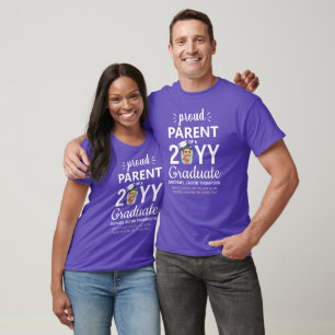 Proud Parent or Any Text Graduate Photo Class Year T-Shirt