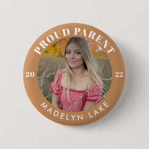 Proud Parent Photo 2022 Graduation Button