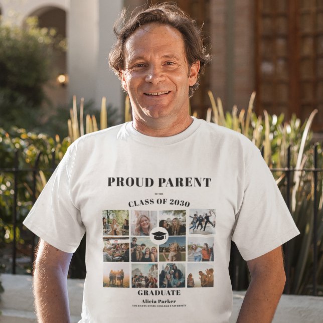 Proud parent photo collage graduation T-Shirt (Creator Uploaded)