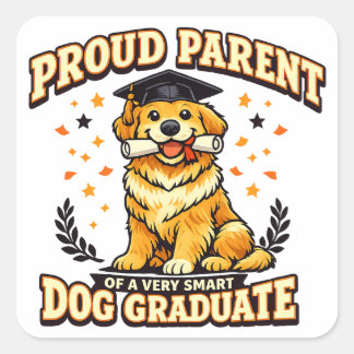 Proud Parent Smart Dog Graduate Funny Sticker