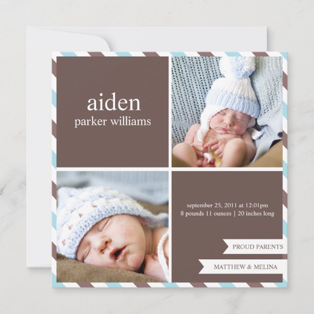 PROUD PARENTS | BIRTH ANNOUNCEMENT (Front)