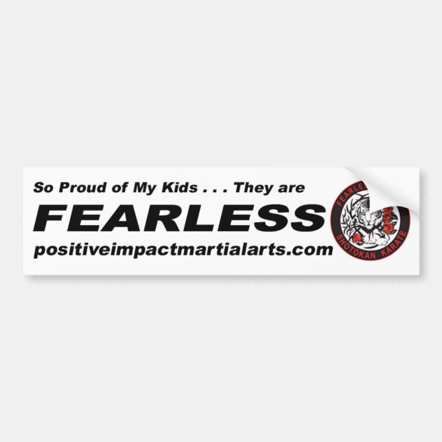 Proud Parents - "My Kids are Fearless" Bumper Sticker (Front)