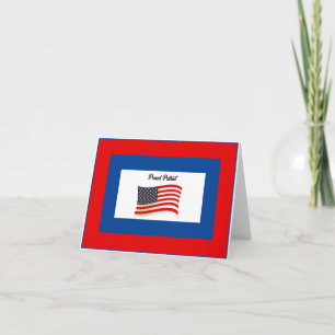 Proud Patriot American Flag, USA Independence Day Card