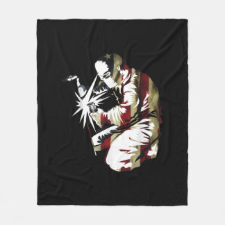 Proud Patriotic American Welder GIft Fleece Blanket