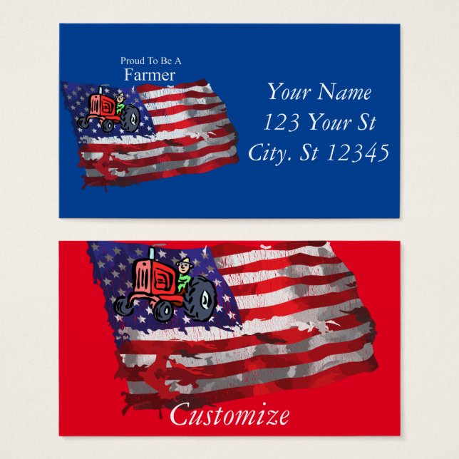 Proud Patriotic Farmer Flag Thunder_Cove (Front & Back)