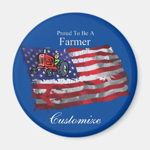 Proud Patriotic Farmer Flag Thunder_Cove Magnet