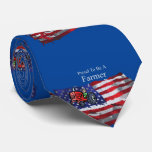 Proud Patriotic Farmer Flag Thunder_Cove Neck Tie