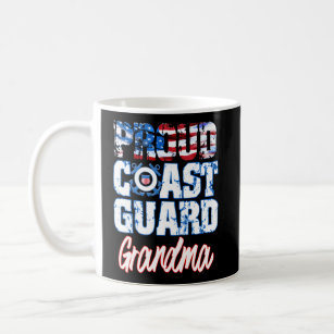 Proud Patriotic Usa Coast Guard Grandma Usa Flag Coffee Mug