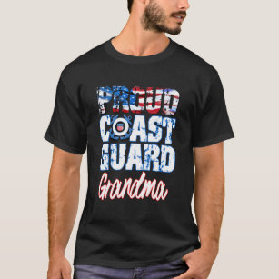 Proud Patriotic Usa Coast Guard Grandma Usa Flag T-Shirt