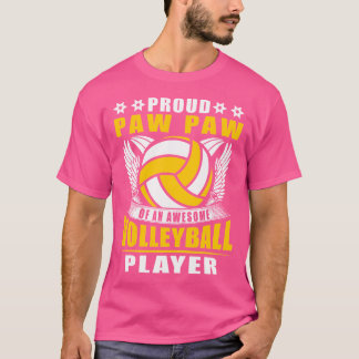 Proud Paw Paw Of An Awesome Volleyball Player Voll T-Shirt