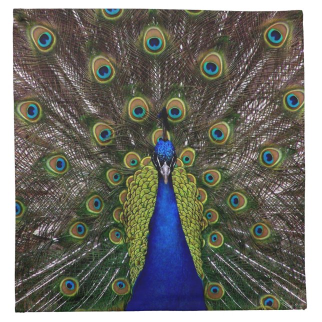 Proud Peacock cloth napkins (Front)