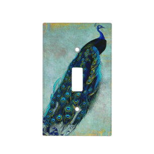 Proud Peacock Light Switch Cover