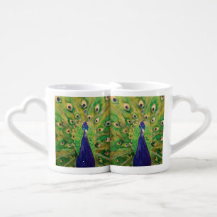 Proud Peacock Painting By MirandaPA Lovers' Mugs