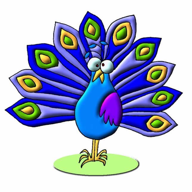 Proud Peacock Statuette (Front)