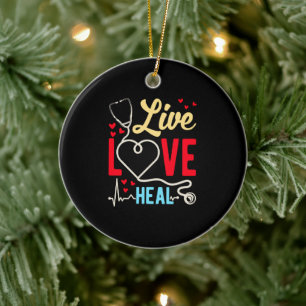 Proud Pediatric Nurse Cute Medical Assistant Ceramic Ornament