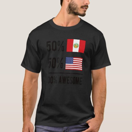 Proud Peruvian American Flag Peru Usa 1 T_Shirt