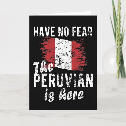 Proud Peruvian Heritage Peru Roots Peruvian Flag Card