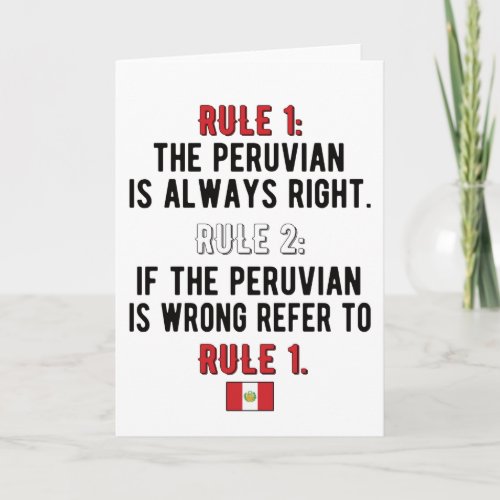 Proud Peruvian Roots Peru Flag Peruvian Heritage Card