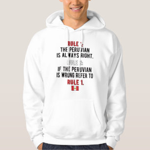 Proud Peruvian Roots Peru Flag Peruvian Heritage Hoodie