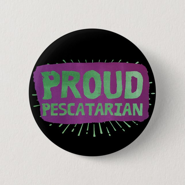 Proud pescatarian button (Front)