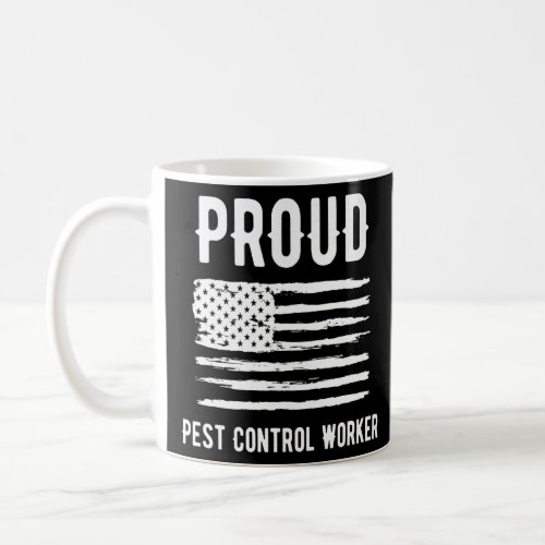 Proud Pest Control Worker Profession American Flag Coffee Mug